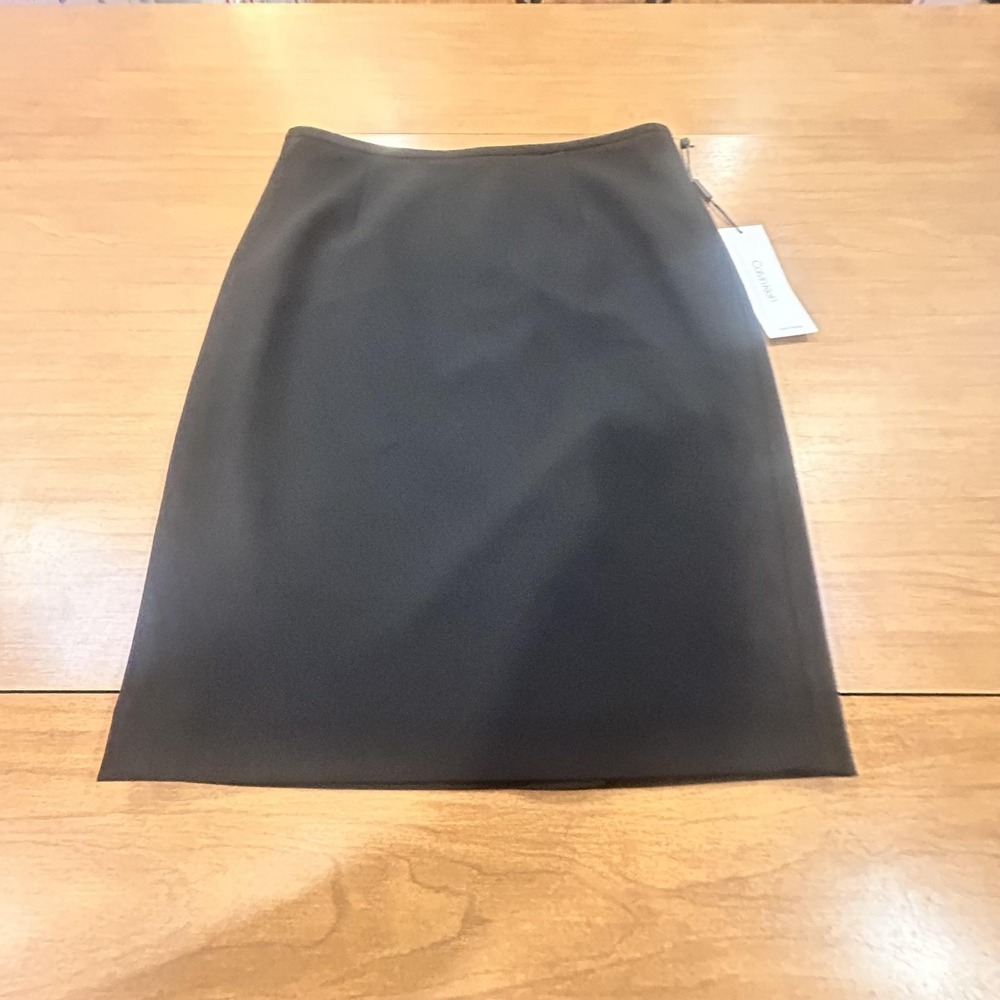Calvin Klein Skirt Womens 2P Black Suit Petite Lined Pencil Workwear Office